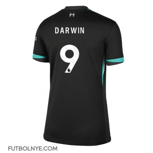 Camiseta Liverpool Darwin Nunez #9 Visitante Equipación para mujer 2024-25 manga corta